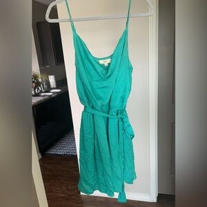 Large Emerald silk green jumpsuit romper